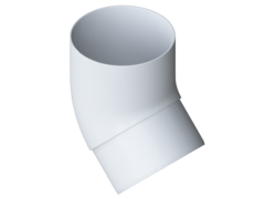 Колено трубы  белое 45° пластик