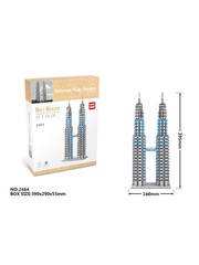 Конструктор Wisehawk & LNO Башни Петронас Куала-Лумпур 1247 деталей NO. 2464 Petronas Twin Towers Gift Series