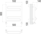 Полотенцесушитель Terminus Юпитер П6 500х600