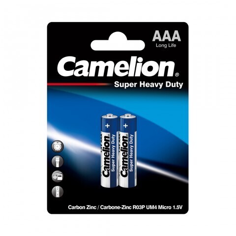 Батарейка, CAMELION Super Heavy Duty, (2 шт. AAA)