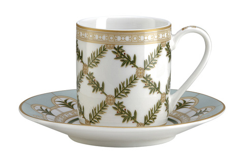 Набор чашек с блюдцами 2шт 80мл Pozzi Milano 1876 Rosita