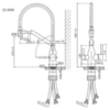 Sancos Orta SC4008CH Смеситель для кухни с гибким изливом и возможностью подключения фильтра для воды, цвет хром