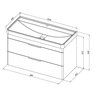 Aquanet 339280 Тумба Ирис new 100 подвесная 2 ящ. цв. белый глянец (339280)