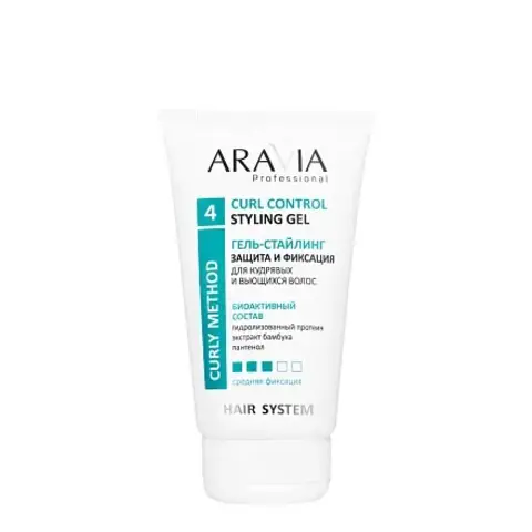 Гель-стайлинг для укладки кудрявых и вьющихся волос Curl Control Styling Gel, 150 мл ARAVIA Professional
