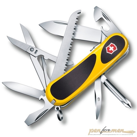 Нож перочинный Victorinox EvoGrip 85мм 15 функций жёлто-чёрный (2.4913.SC8)