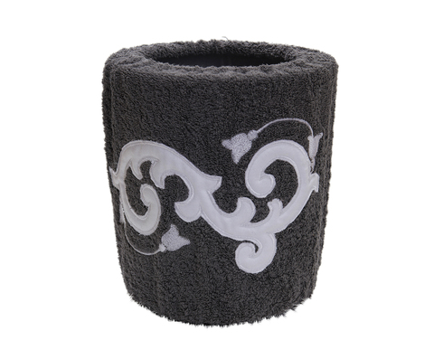 Ведро для мусора в ванную 20 Old Florence Ricciolo серое с белой аппликацией