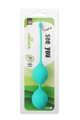 Зеленые вагинальные шарики SEE YOU IN BLOOM DUO BALLS 36MM - 