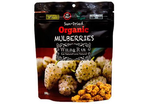 Шелковица сушеная Wild&Raw, 100г