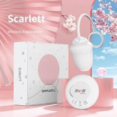 Виброяйцо DryWell Scarlett на дистанционном пульте управления