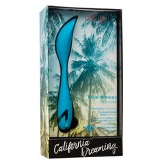 Голубой гнущийся вибратор Palm Springs Pleaser с функцией Power Boost - 15,25 см. - 