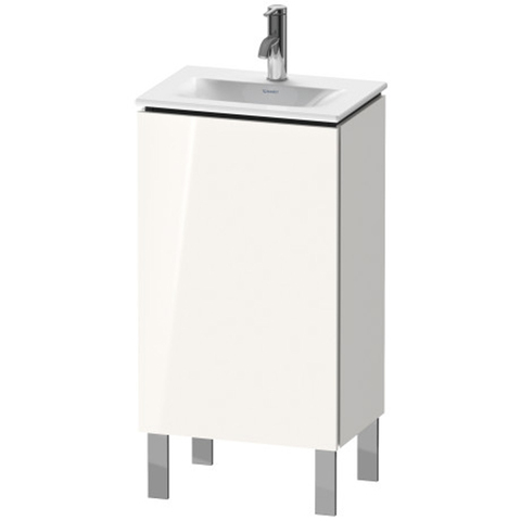 Duravit L-Cube Тумба напольная под раковину # 073345, 1 стеклянная полка, 1 дверца, петли слева, 704x440x311мм, цвет White High Gloss LC6580L2222