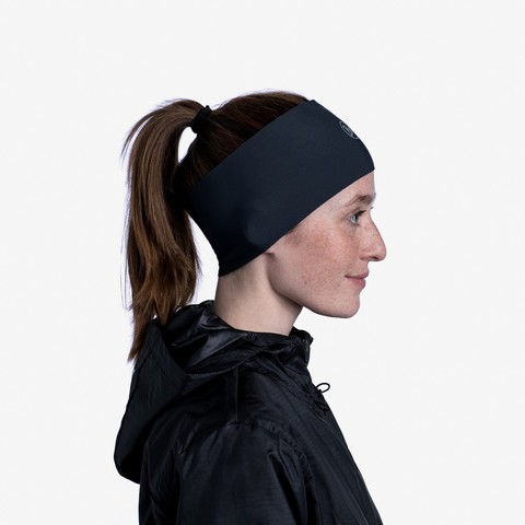 Картинка повязка Buff headband tech fleece Solid Grey - 7