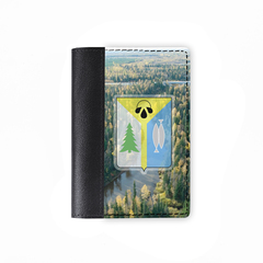 Обложка на паспорт комбинированная "Нижневартовск", черная