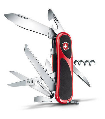 Нож перочинный Victorinox EvoGrip 85мм 15 функций красно-чёрный (2.3913.SC)