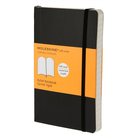 Блокнот Moleskine Classic Soft Pocket, цвет черный, в линейку