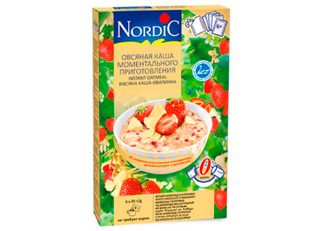 Овсяная каша Nordic с клубникой и белым шоколадом, 210г