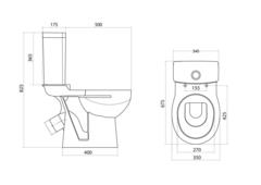 Унитаз-компакт Версаль с диагональным выпуском