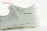 Туфли Тотто из натуральной кожи на липучке для девочек, цвет Белый, 10204D. Изображение 14 из 16.