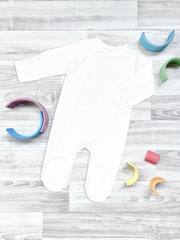 Комбинезон Mjölk Sleep and Play White, швы наружу, уценка