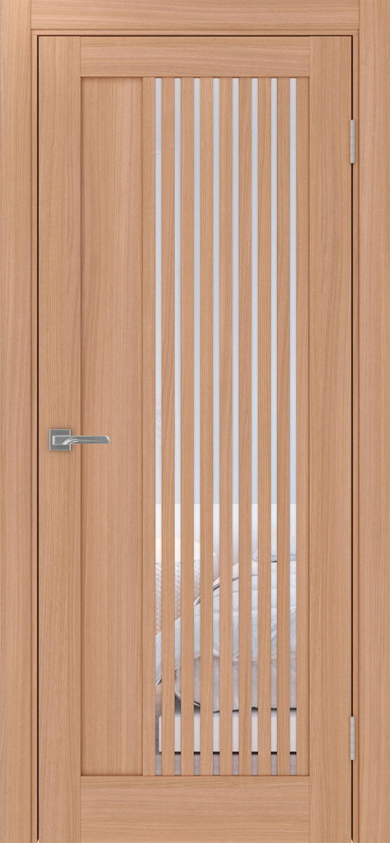 Дверь межкомнатная Оптима Порте Турин 544.12, цвет темный ясень, экошпон, стекло прозрачное