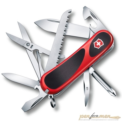 Нож перочинный Victorinox EvoGrip 85мм 15 функций красно-чёрный (2.4913.C)