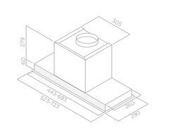 Вытяжка Elica HIDDEN 2.0 IXGL/A/90