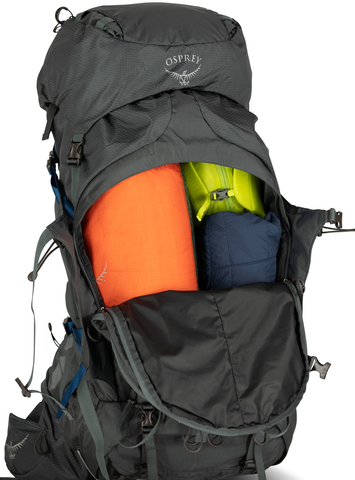 Картинка рюкзак туристический Osprey Aether Plus 60 Axo Green - 9