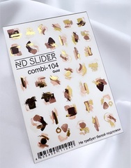 Слайдер-дизайн Nail Design combi -104 (золото)