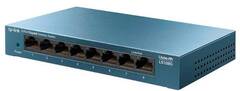 TP-Link LS108G 8-портовый гигабитный настольный коммутатор, 8 гигабитных портов RJ45, стальной настольный корпус