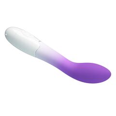 Фиолетово-белый вибратор Bishop для G-точки - 18,2 см. - 