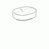Geberit VariForm Раковина с установкой на столешницу эллиптической формы, 50х40 см, с отв. под смеситель, с отв. перелива