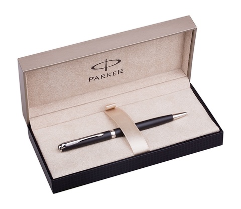 Ручка шариковая Parker Sonnet Slim K429  Matte Black CT (S0818170)