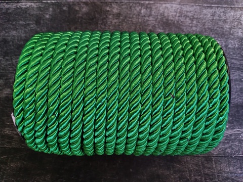 шнур витой 8мм цвет зеленый