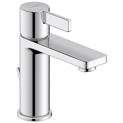 Duravit D-Neo Смеситель для раковины на 1 отв., с донным клапаном, h=165мм, излив 109мм, EcoStart цвет: хром DE1021001010 фото