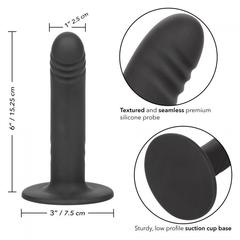Черный анальный стимулятор 6” Ridged Probe - 15,25 см. - 