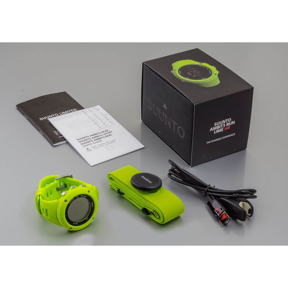 Suunto ambit3 run lime hr best sale