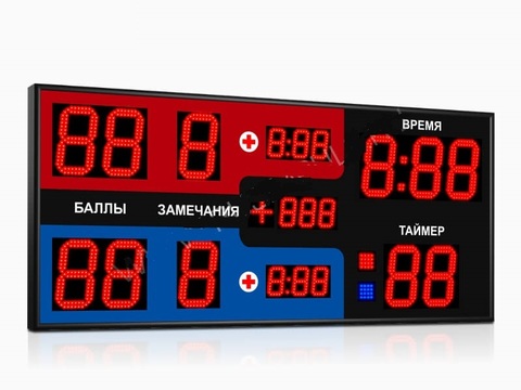 Табло для самбо Импульс 718-D18x11-D8x9-S2-P1