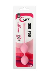 Розовые вагинальные шарики SEE YOU IN BLOOM DUO BALLS 29MM - 