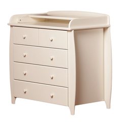 БИ 31 Комод с 5 -ю ящиками и пелен. столом (слоновая кость)