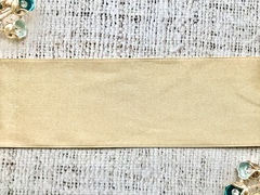 Лента атласная, ш. 5 см, 104 (17) золотисто-бежевый