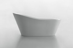 BelBagno BB63-1800 Отдельностоящая, овальная акриловая ванна в комплекте со сливом (донным клапаном) цвета хром, без перелива 1800х870х850 фото