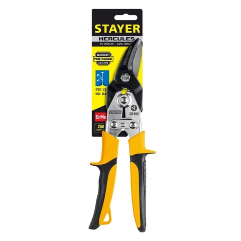 STAYER Hercules, 250 мм, левые ножницы по металлу, Professional (2322)