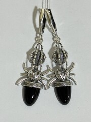Муравей (серьги из серебра)