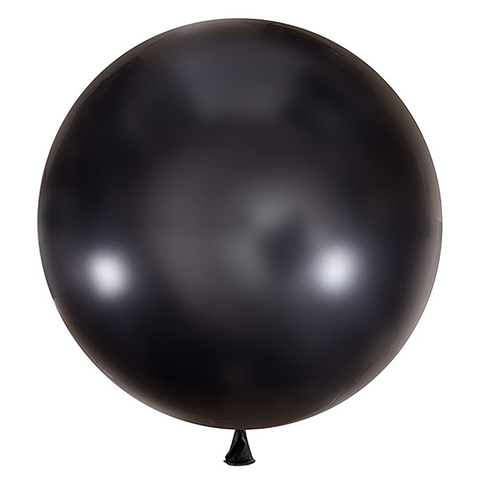 Большой воздушный шар металлик черный