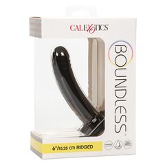 Черный анальный стимулятор 6” Ridged Probe - 15,25 см. - 