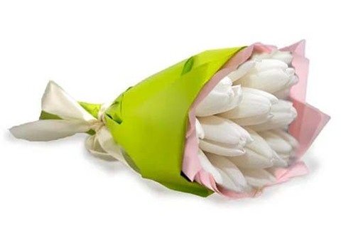 Букет шоколадных тюльпанов белые, шт