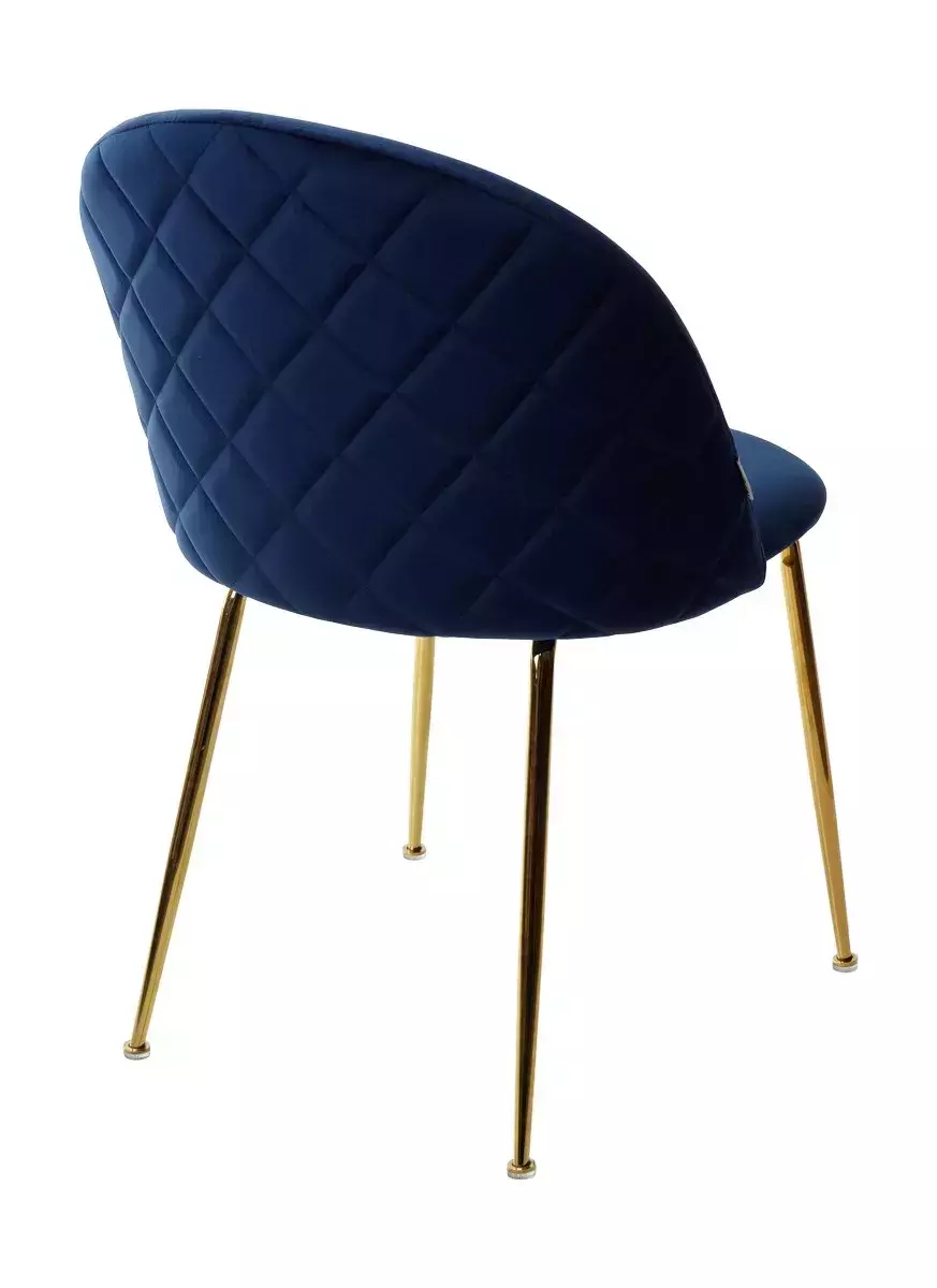 Стул PRESLEY BLUVEL-86 NAVY BLUE / золотой каркас М-City