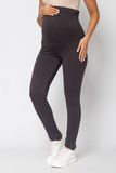 Утепленные леггинсы для беременных 17717 серый