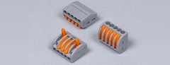 Универсальная компактная клемма 5-и контактная SMK 221-415 (прозрачная, 0.08-2.5/4 мм², 40 шт/уп)