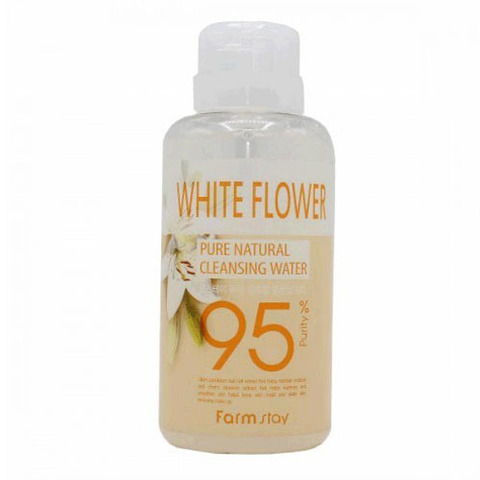 FarmStay Pure Cleansing Water White Flower - Очищающая вода с вытяжкой из белых цветов